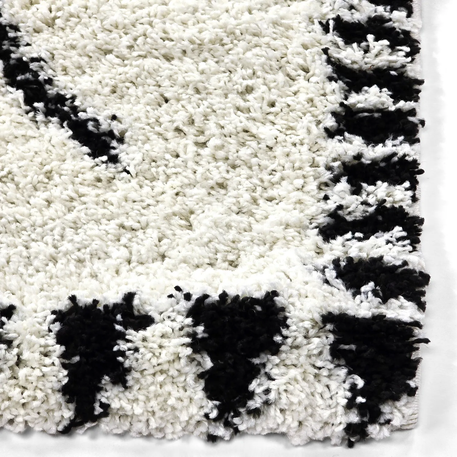 Shaggy rugs - Tiznit (white/black)