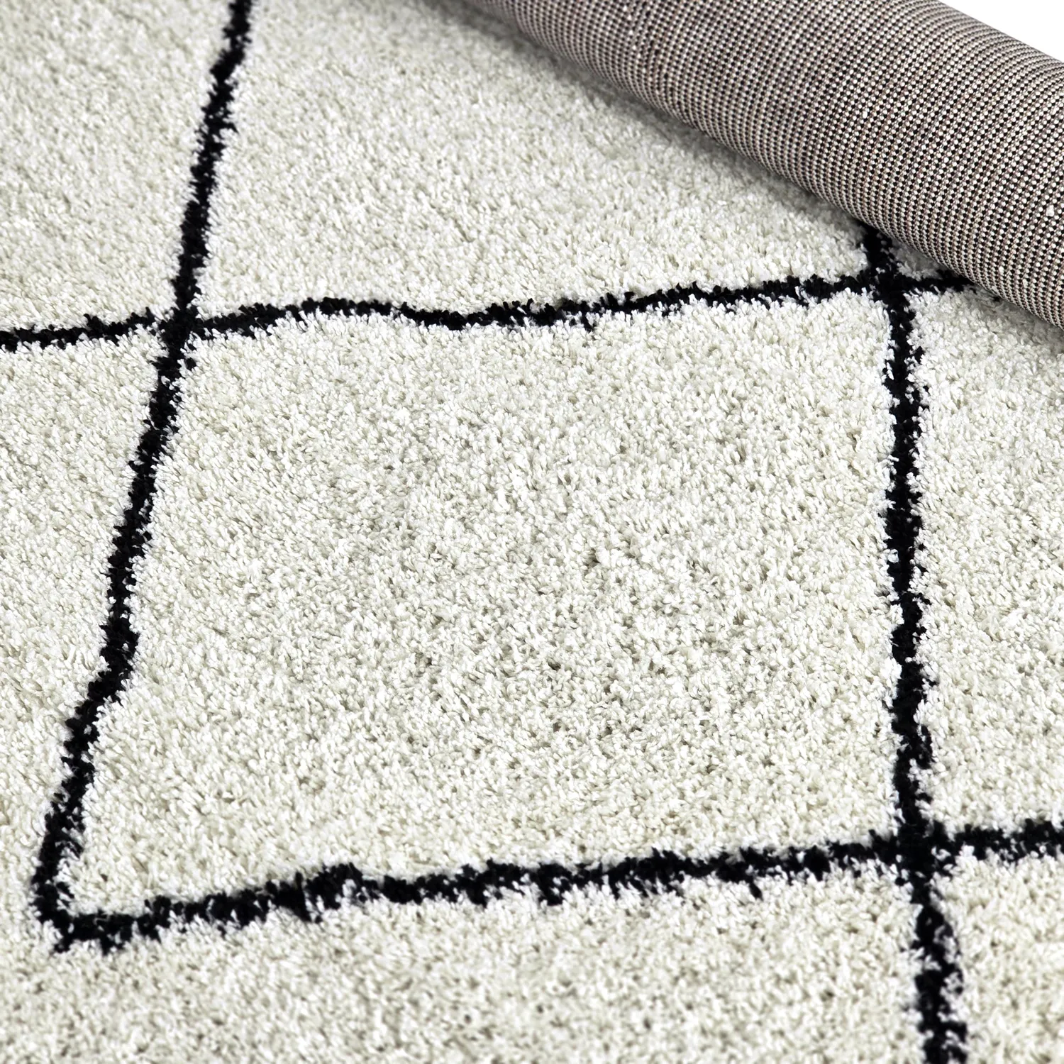 Shaggy rugs - Tiznit (white/black)