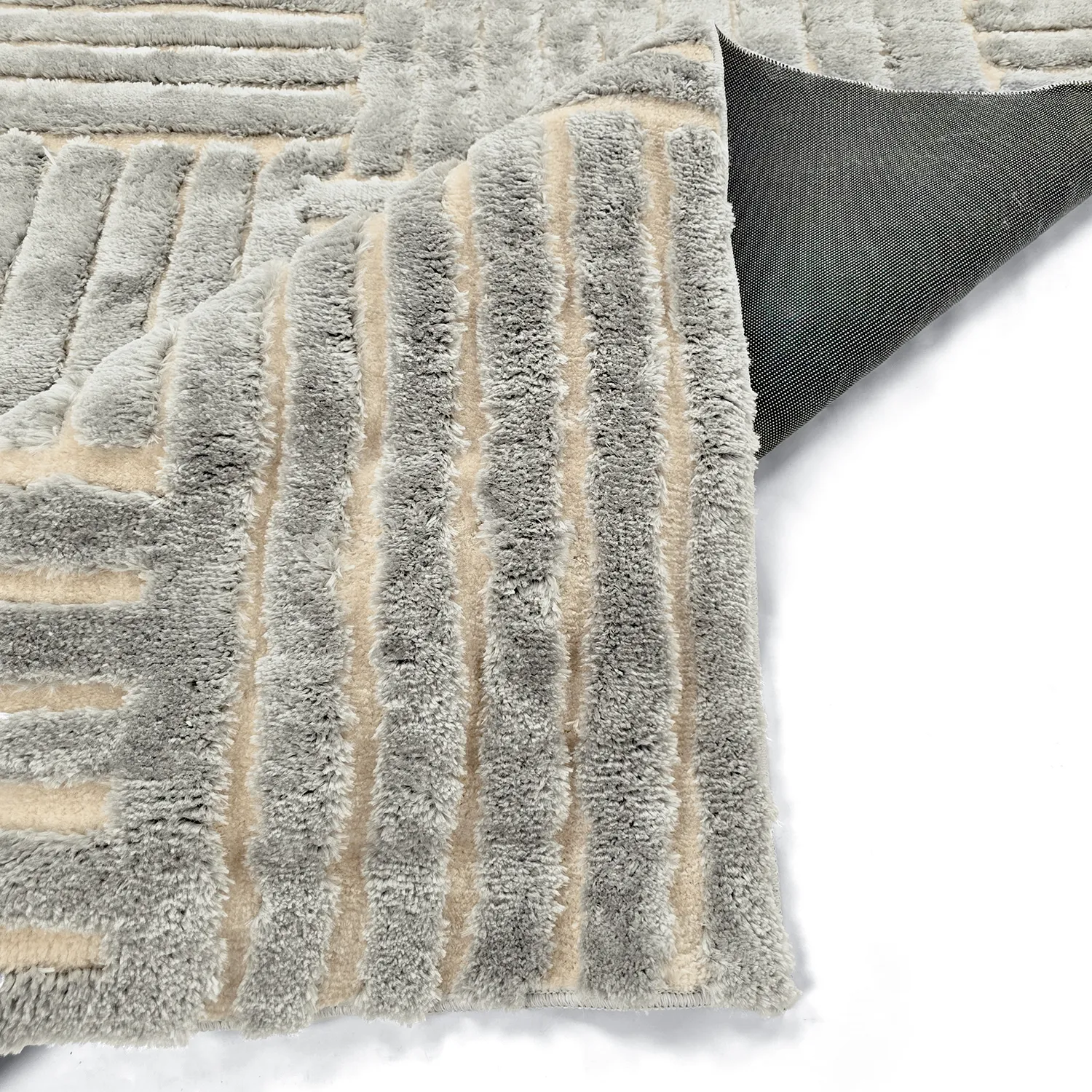 Shaggy rugs - Tyros (cream/grey)