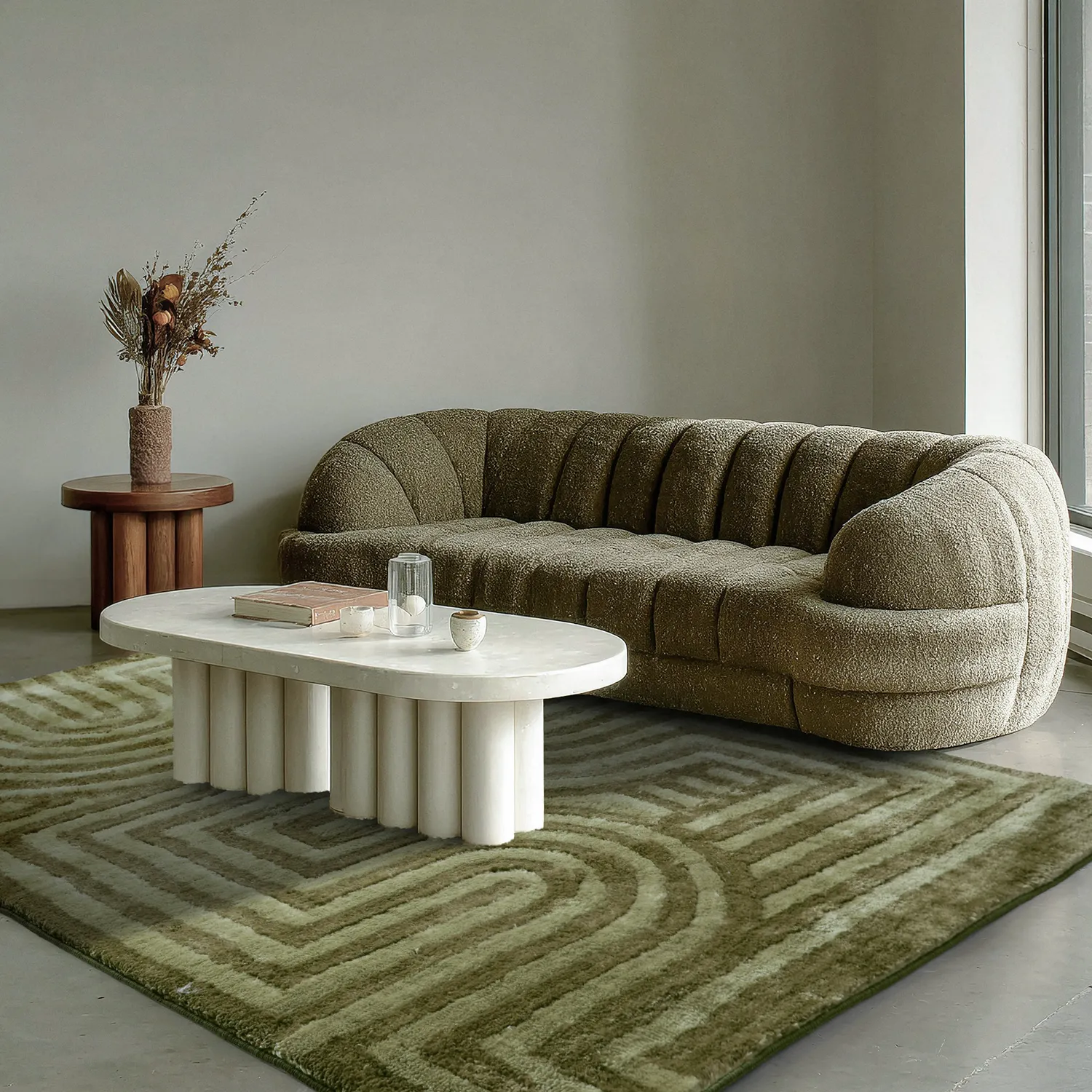 Shaggy rugs - Volos (green)