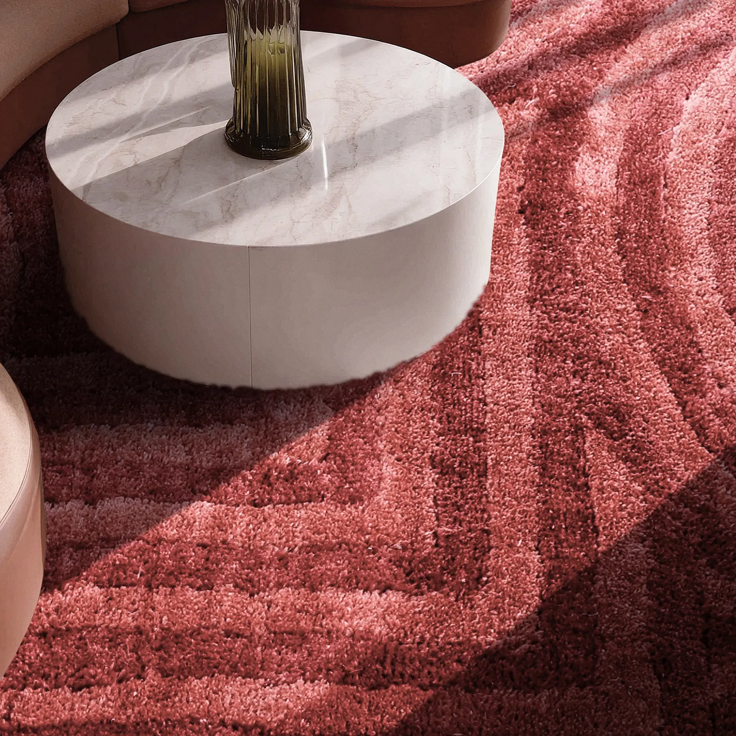 Shaggy rugs - Volos (red/pink)