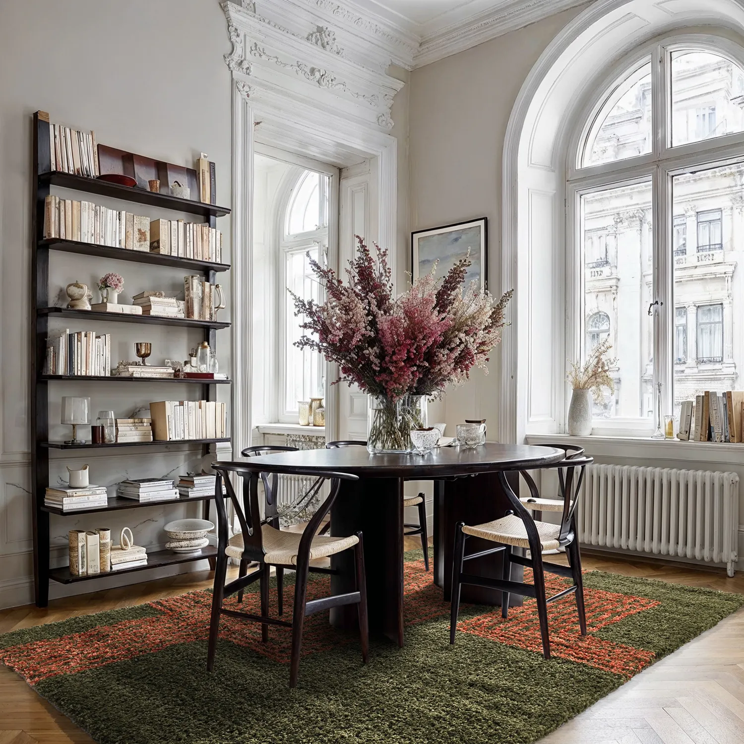 Shaggy rugs - Zagora (green/orange)