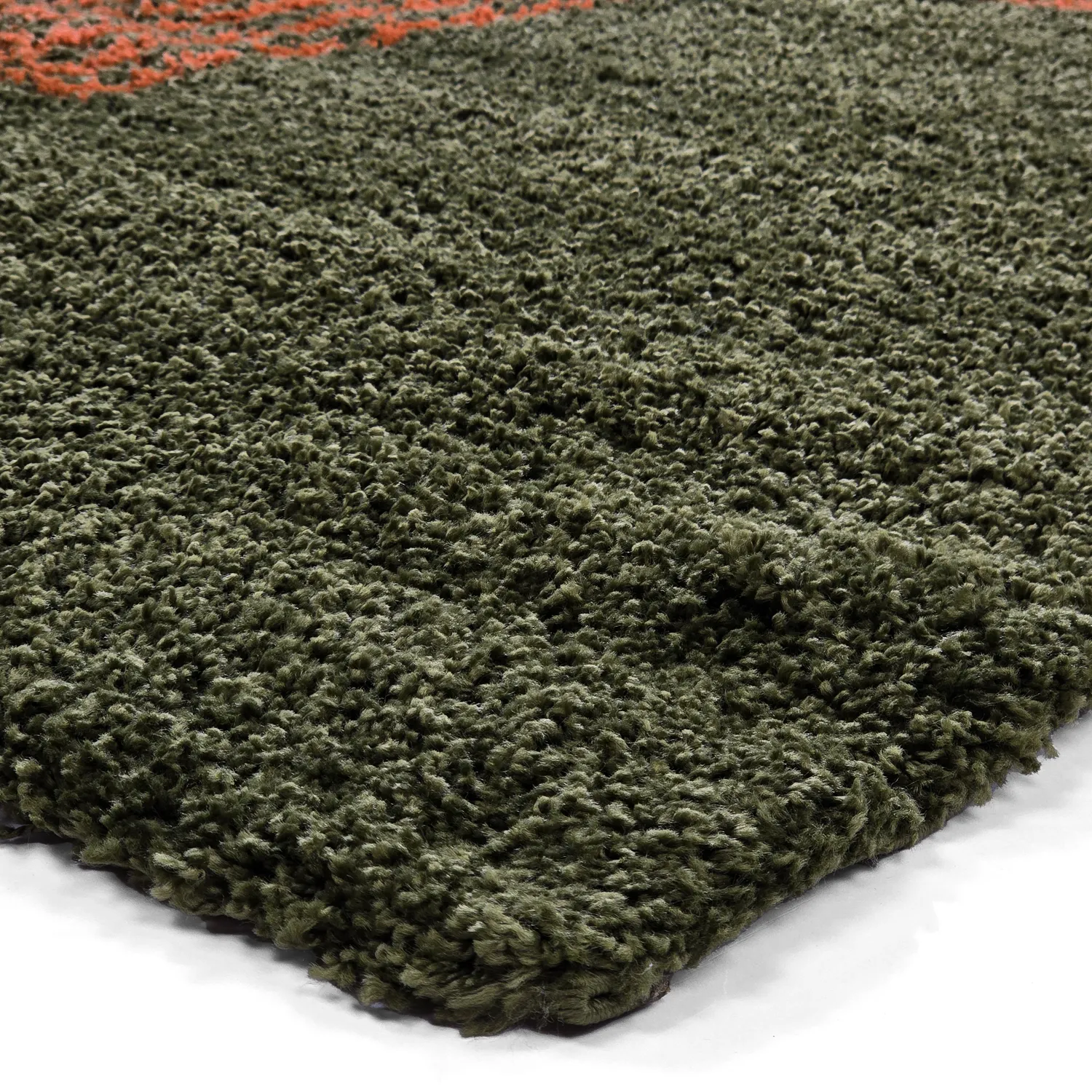 Shaggy rugs - Zagora (green/orange)