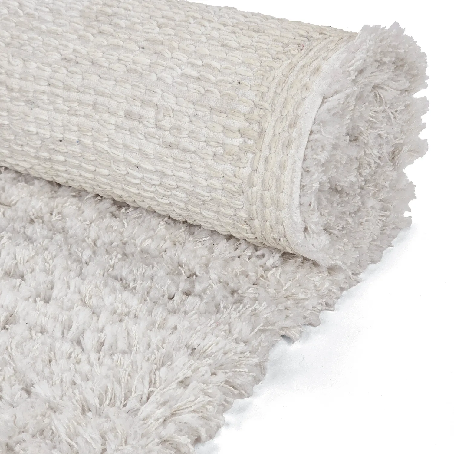 Shaggy rugs - Combarro Solid Cotton Shaggy (cream)