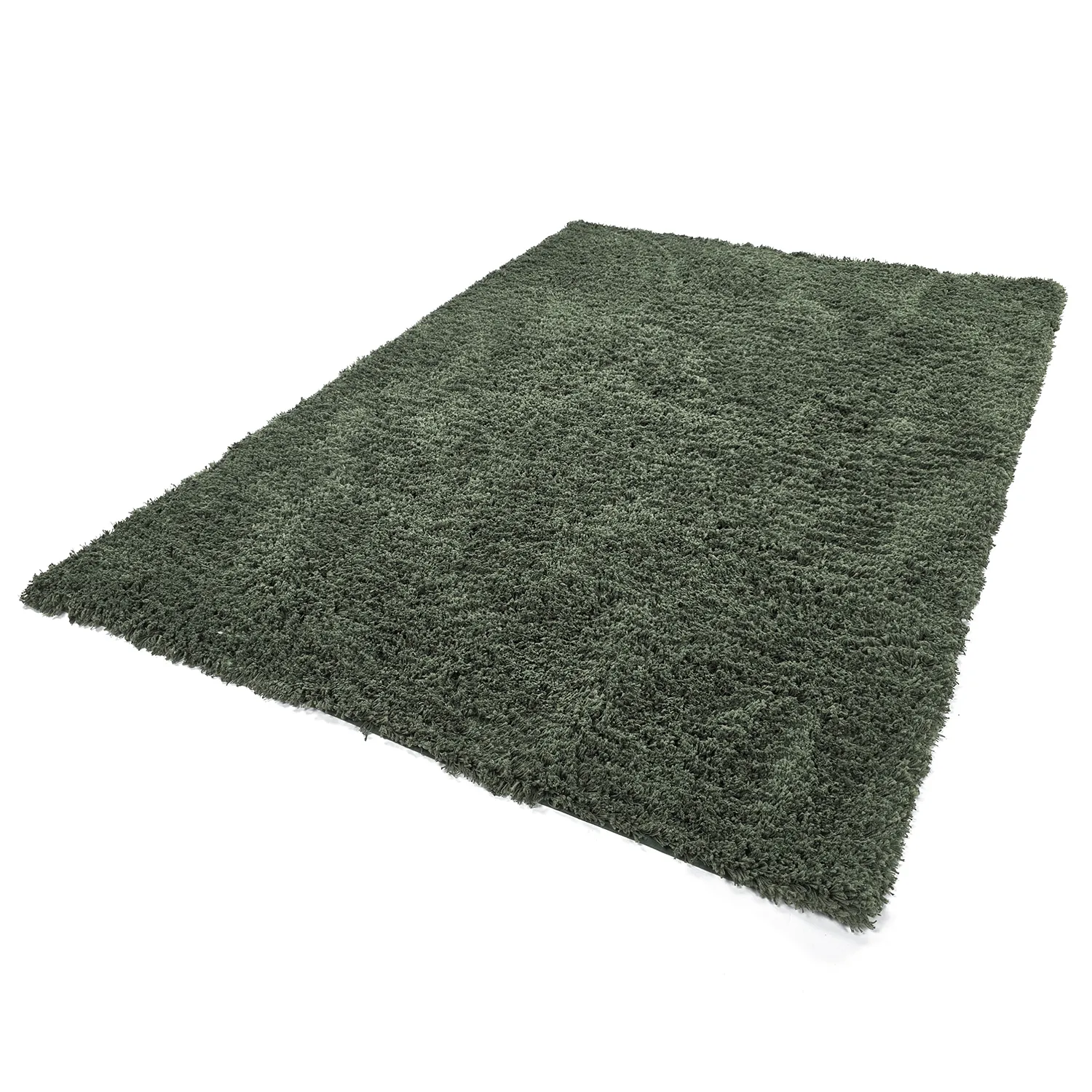 Shaggy rugs - Combarro Solid Cotton Shaggy (green)