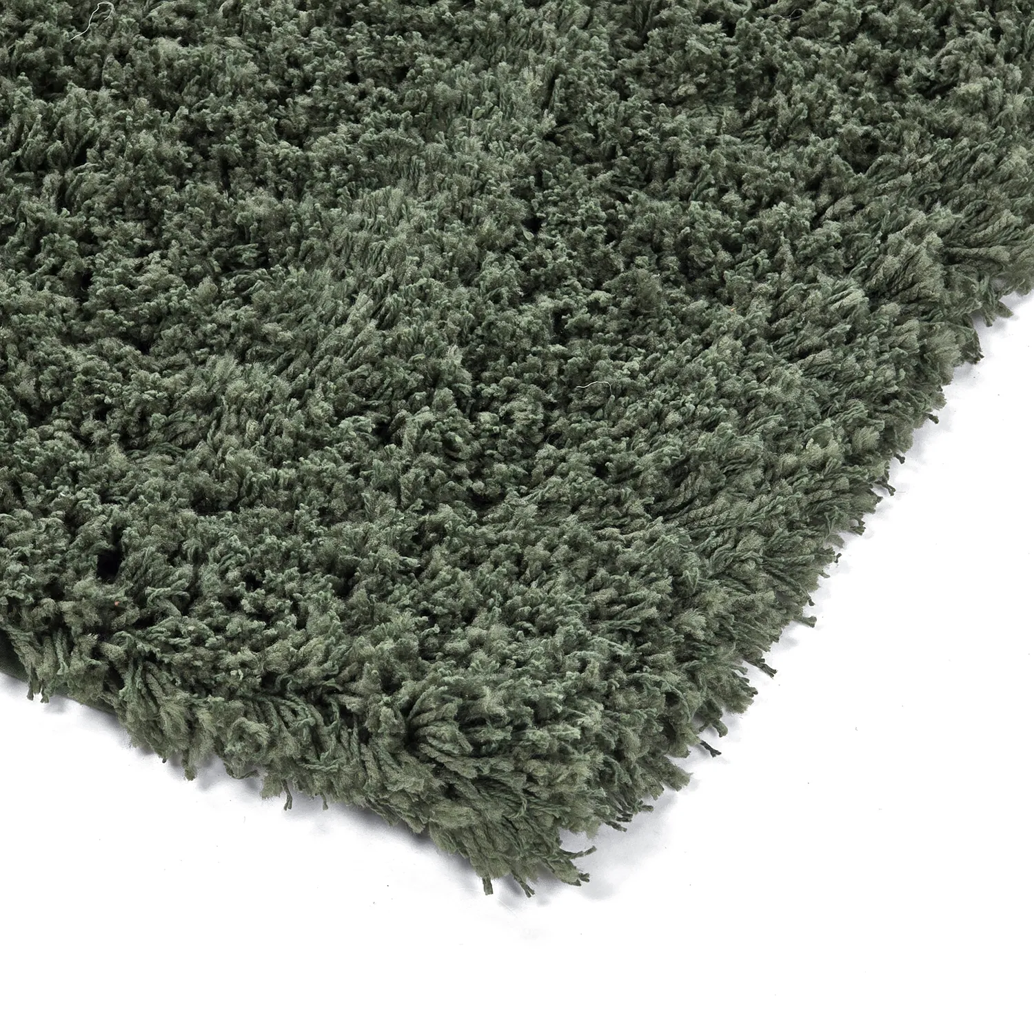 Shaggy rugs - Combarro Solid Cotton Shaggy (green)