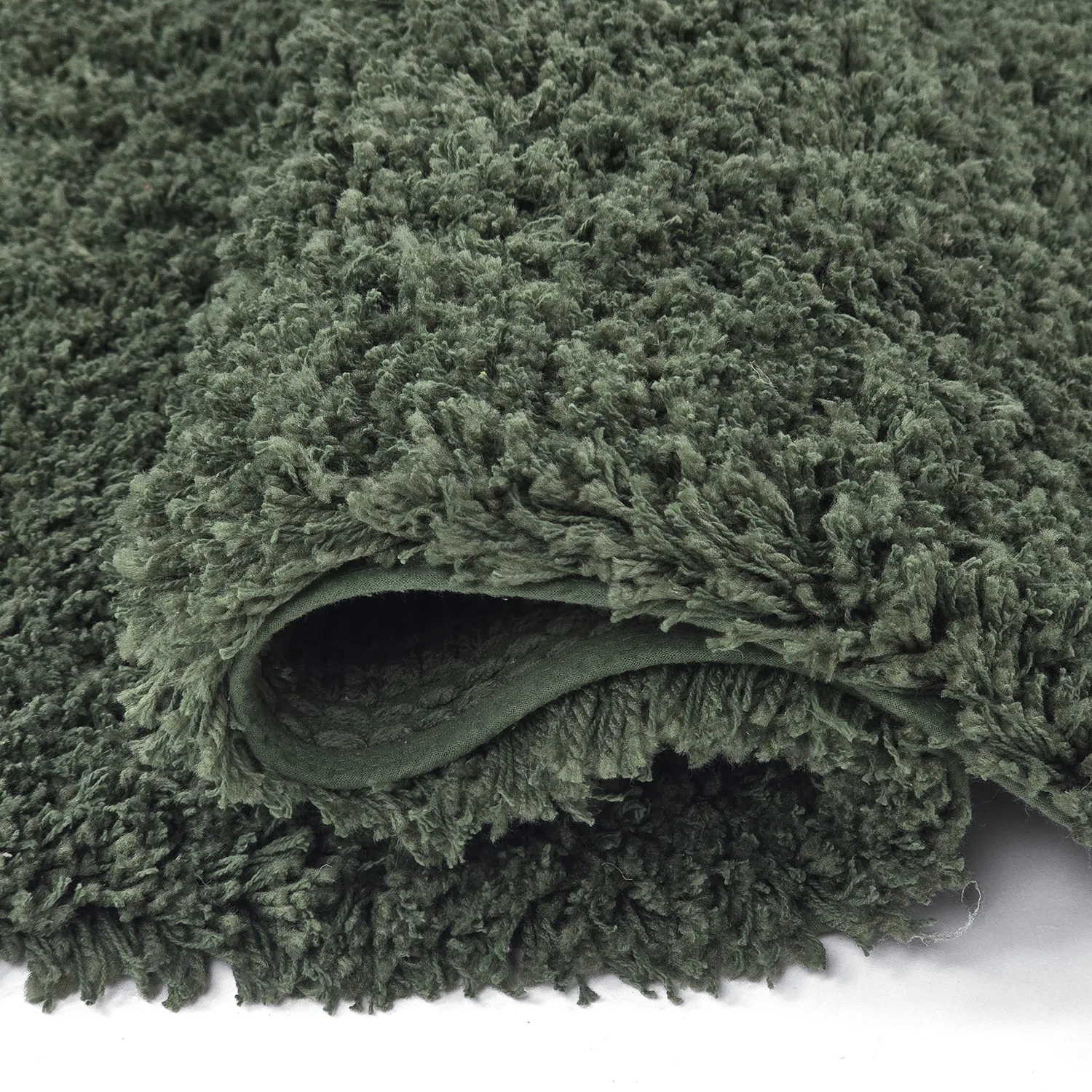 Shaggy rugs - Combarro Solid Cotton Shaggy (green)