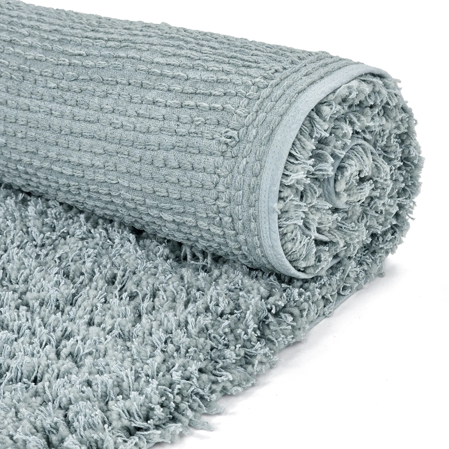 Shaggy rugs - Combarro Solid Cotton Shaggy (light blue)