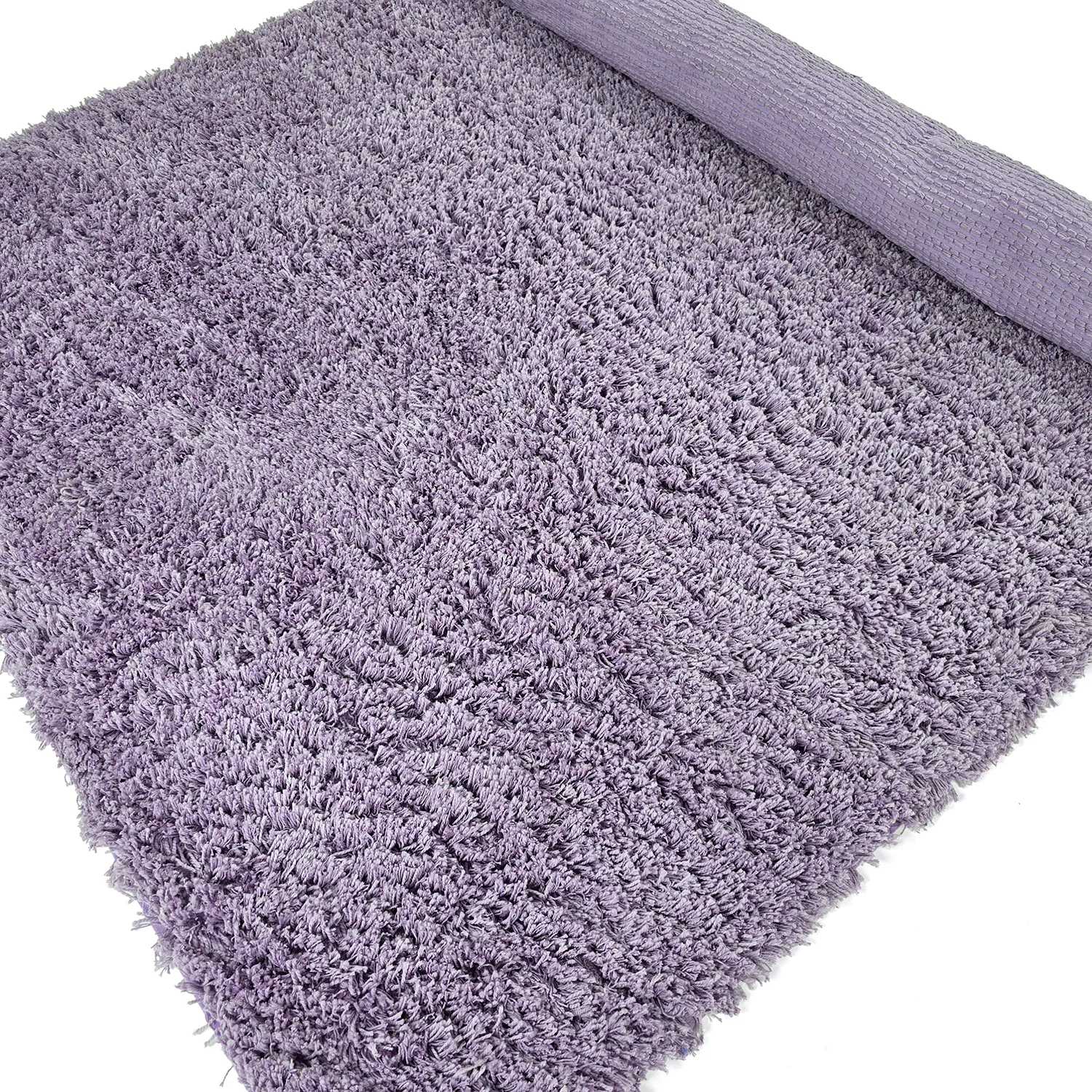 Shaggy rugs - Combarro Solid Cotton Shaggy (light purple)