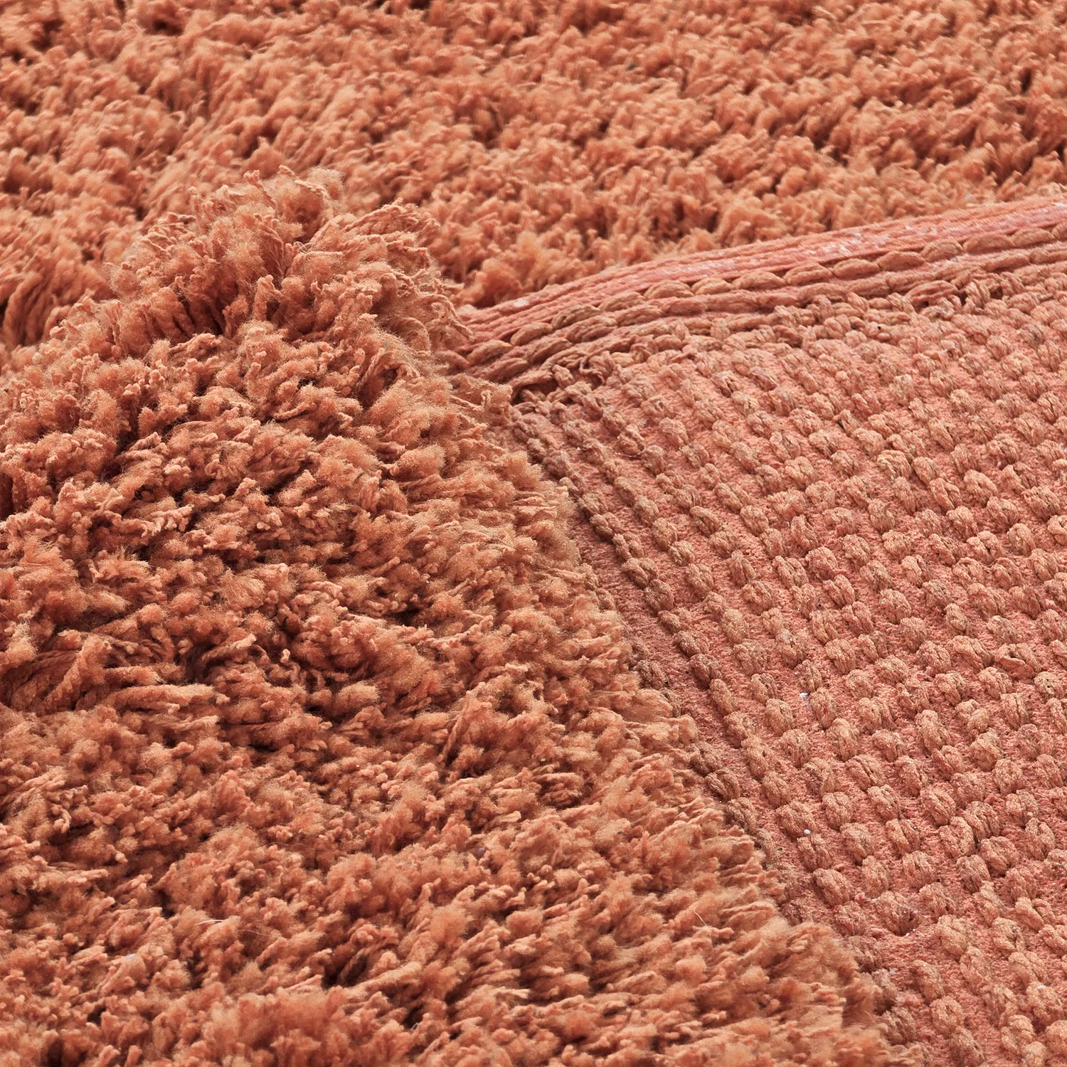 Shaggy rugs - Combarro Solid Cotton Shaggy (light orange)