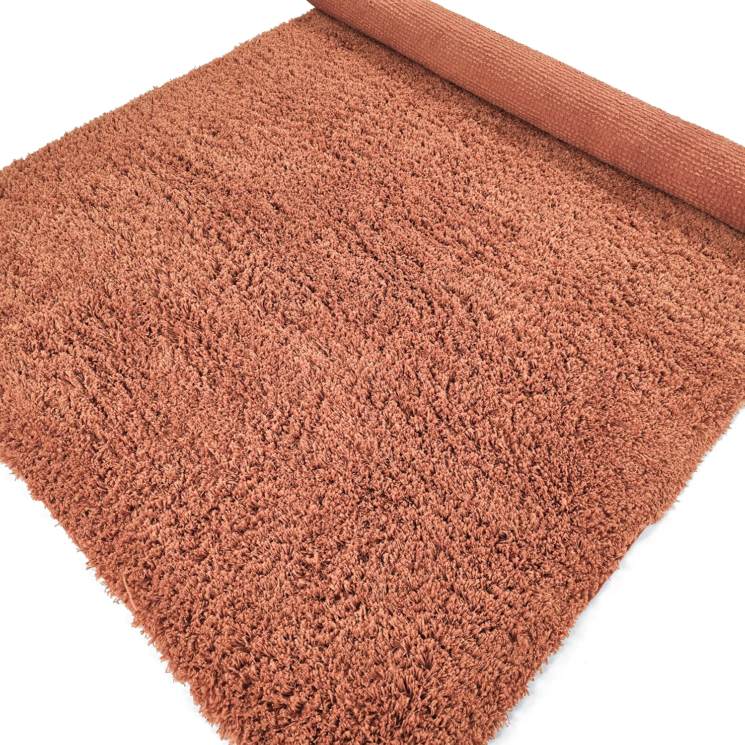Shaggy rugs - Combarro Solid Cotton Shaggy (light orange)