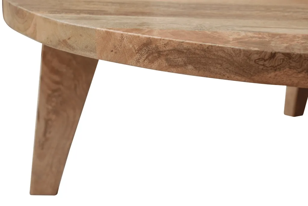 Coffee table - Vintage - 65 cm round (nature)