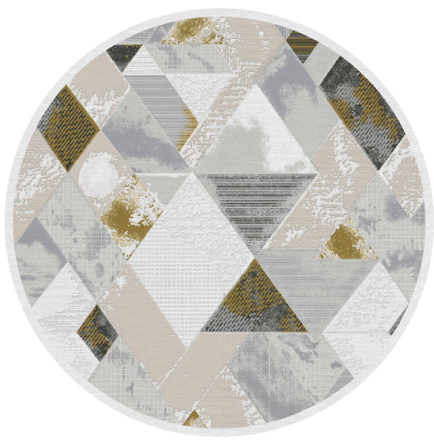 Round rug - Samos (grey/multi)