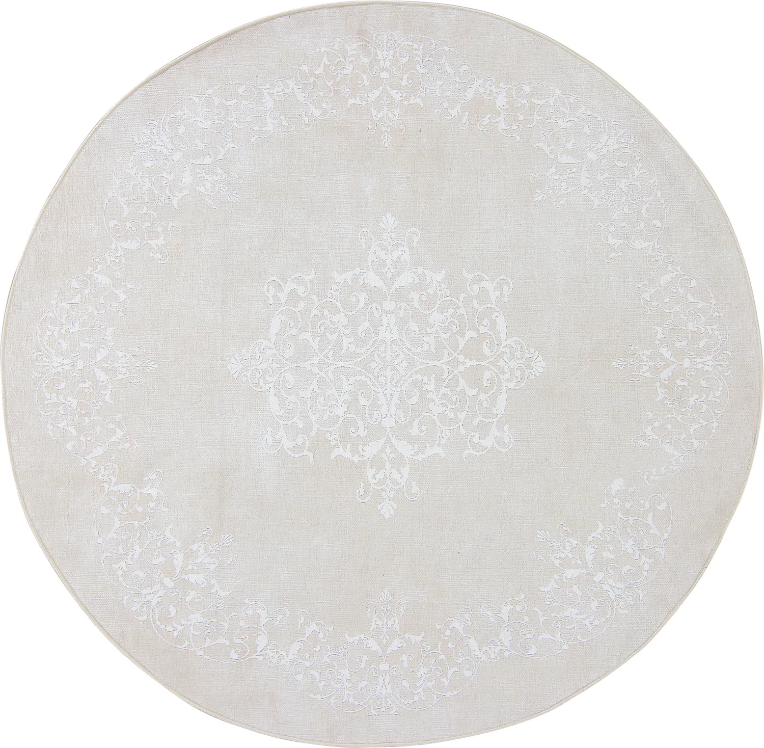 Round rug - Santi (light pink/white)