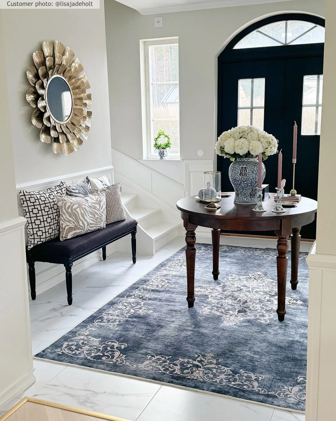 Wilton rug - Santi (blue/beige)