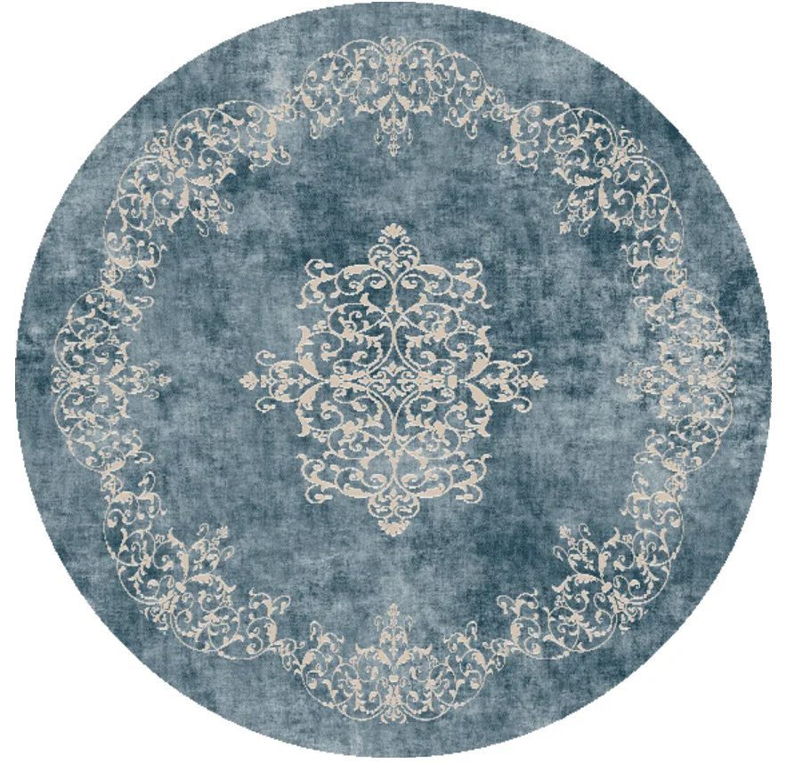 Round rug - Santi (blue/beige)