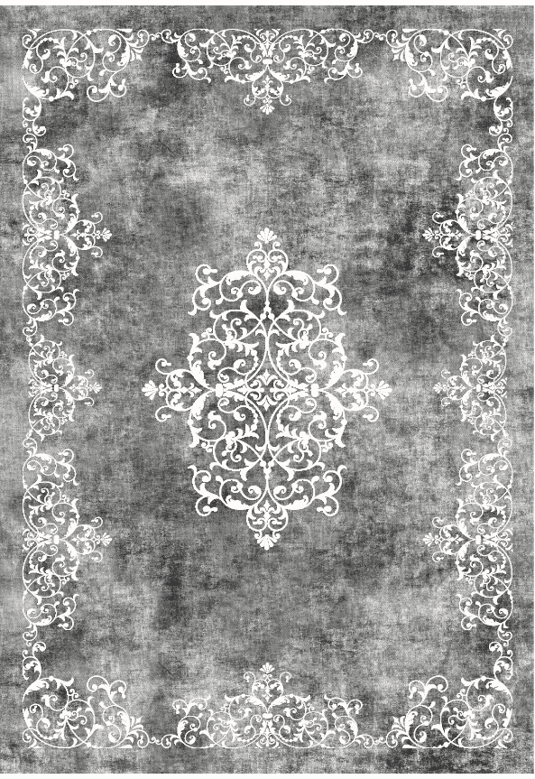 Wilton rug - Santi (dark grey/white)