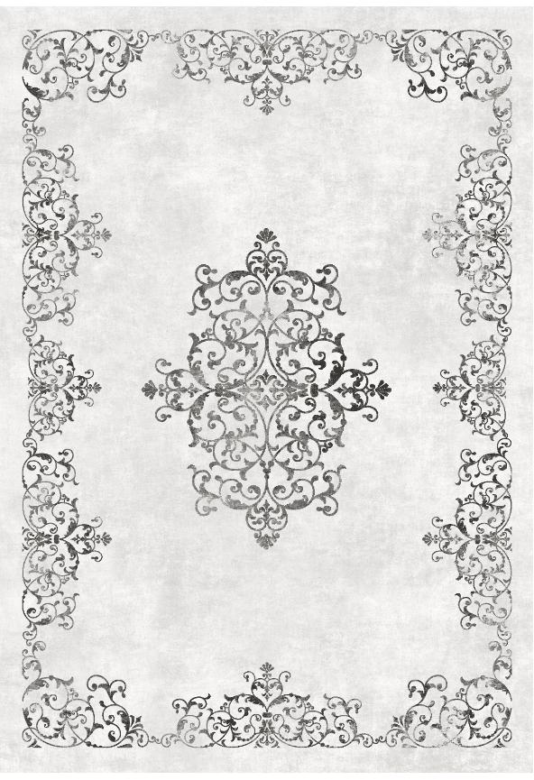 Wilton rug - Santi (white/black)