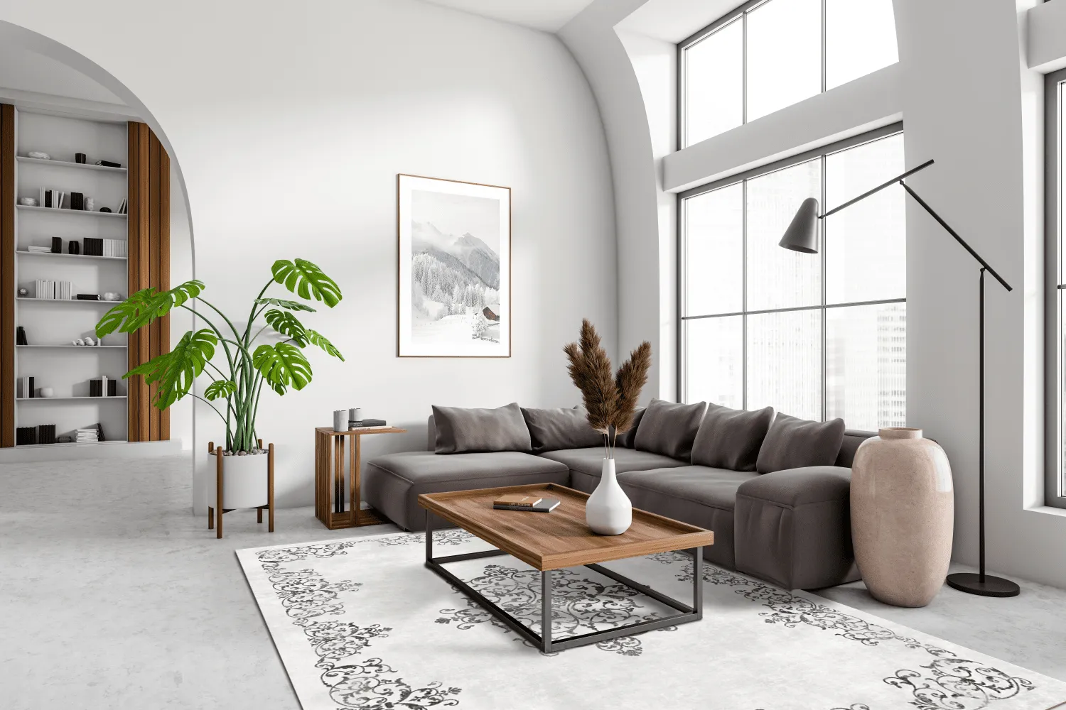 Wilton rug - Santi (white/black)