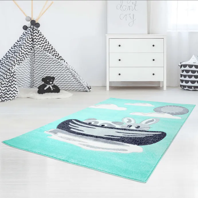 Childrens rugs - Bueno Bunny (turquoise)