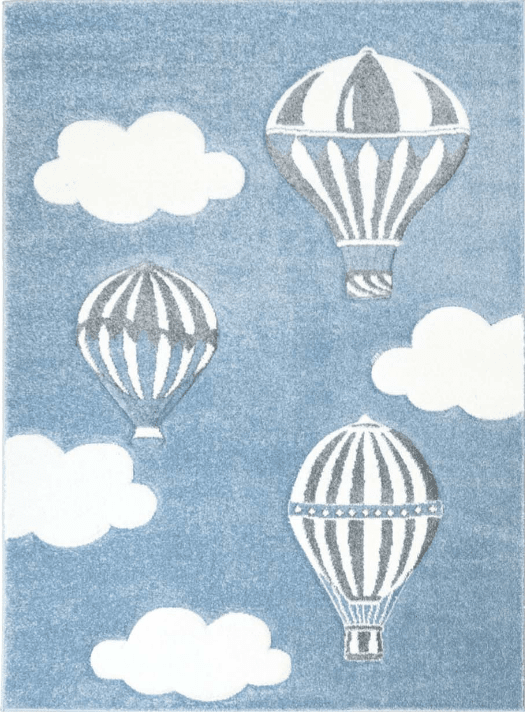 Childrens rugs - Bueno Hot Air Balloon (blue)