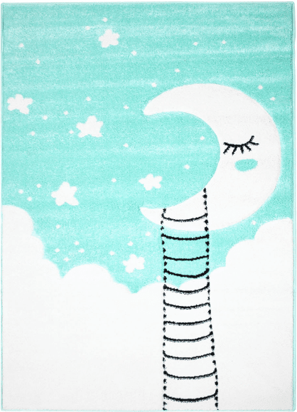 Childrens rugs - Bueno Moon (turquoise)
