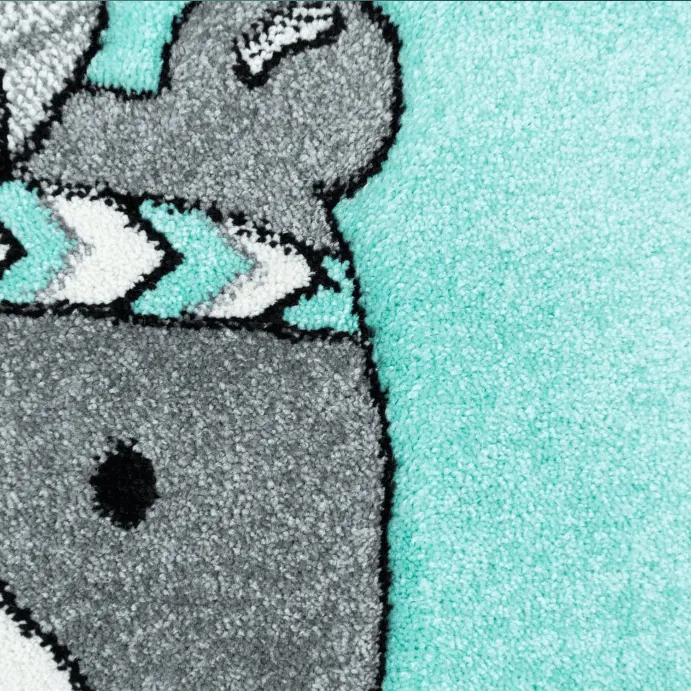 Childrens rugs - Bueno Indian Bear (turquoise)