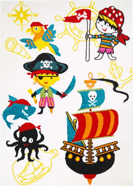 Childrens rugs - Moda Pirate (white)