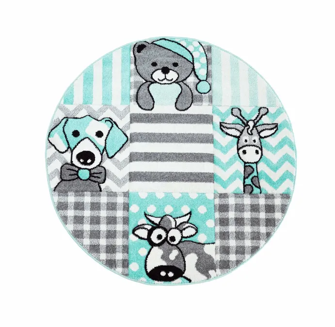 Childrens rugs - Bueno Animals (turquoise)