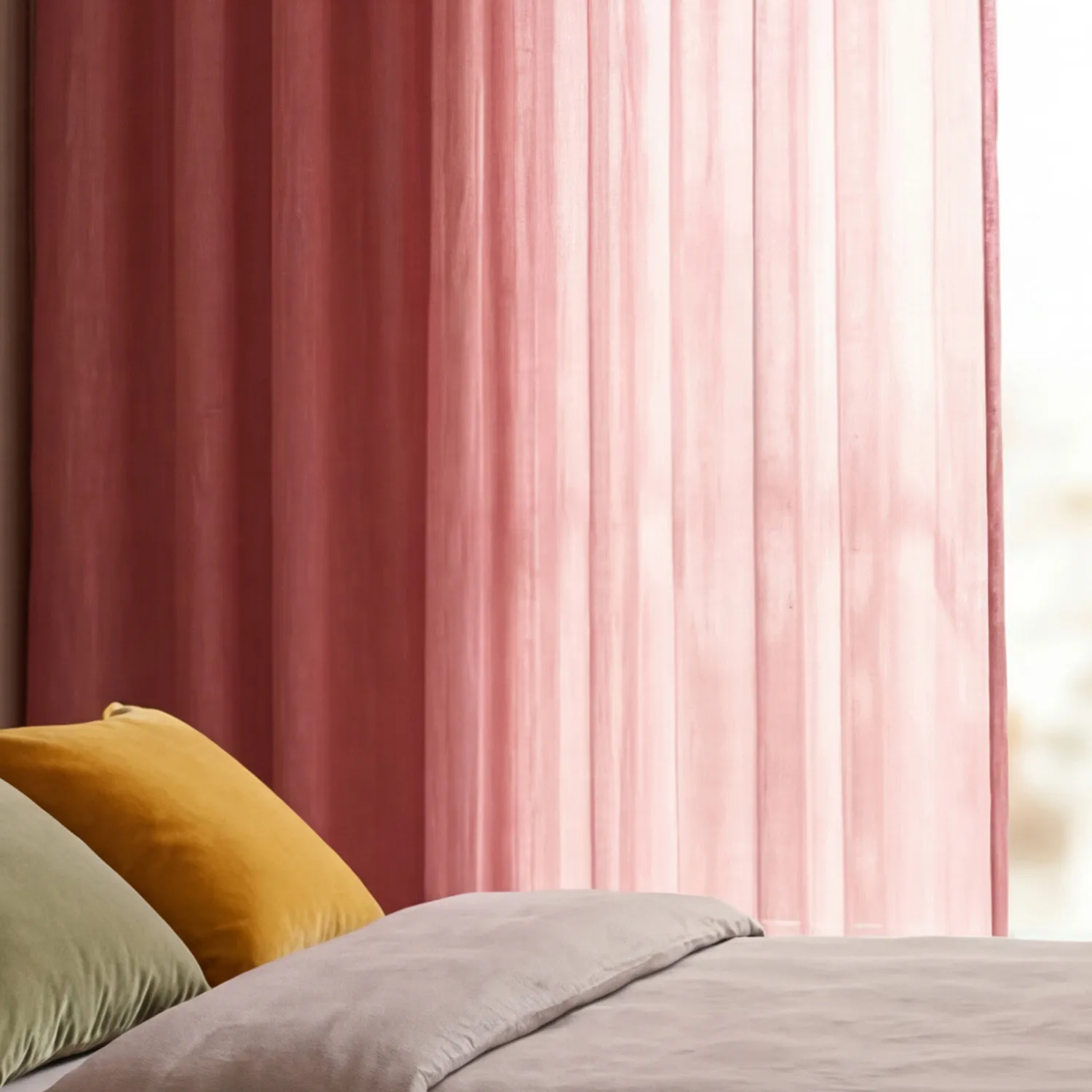 Curtains 2-pack - Cotton curtain Selena (terracotta)