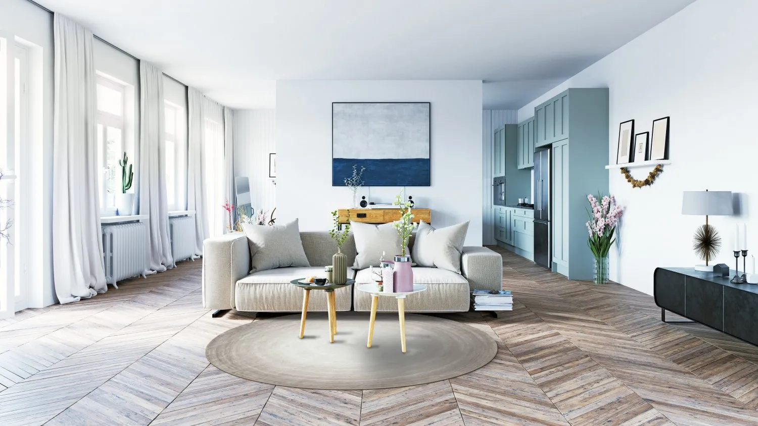 Round rug - Shade (beige/grey)