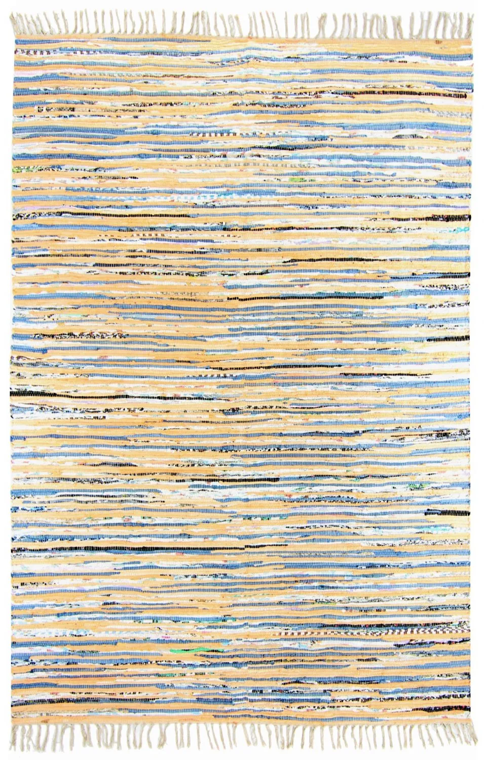 Rag rug - Delhi (beige/blue)