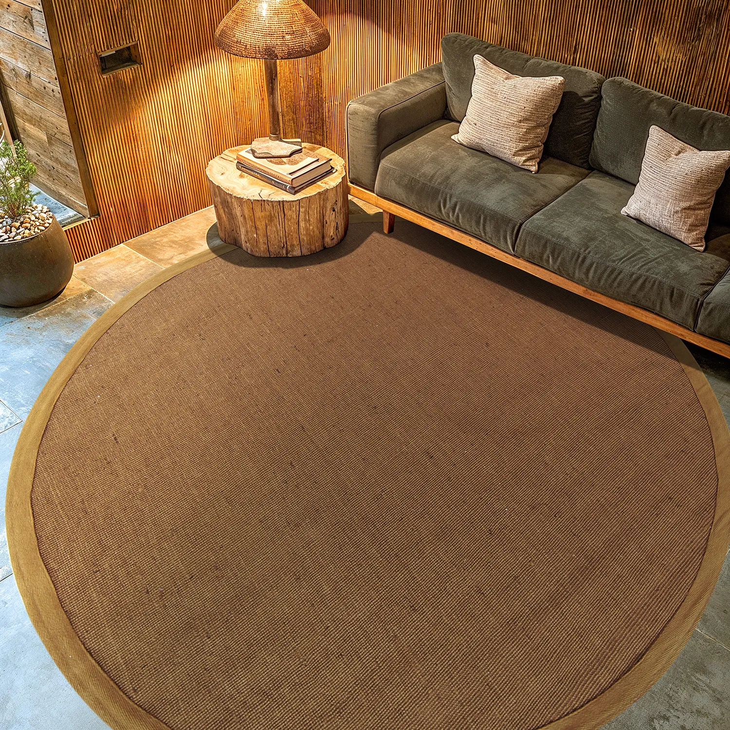 Round rug (sisal) - Agave (brown)