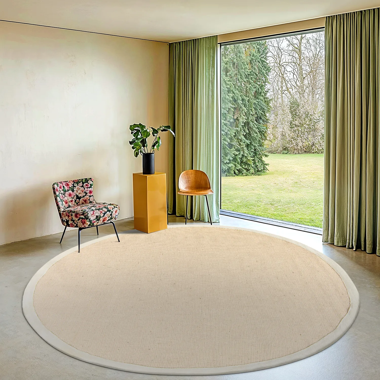 Round rug (sisal) - Agave (beige/grey)