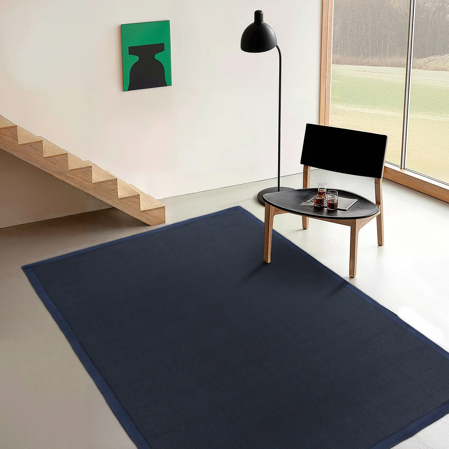 Sisal rugs - Agave (navy)