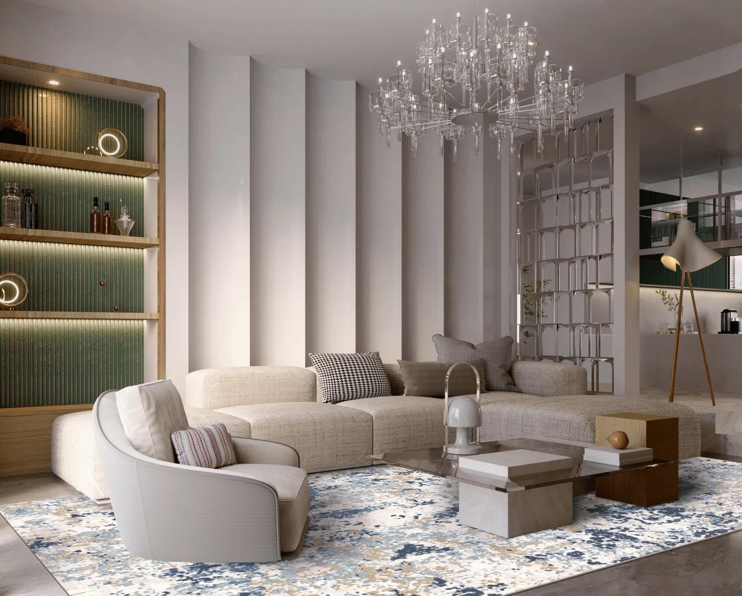 Wilton rug - Hiboun (blue)
