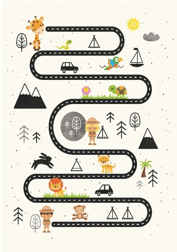 Childrens rugs - Safari road
