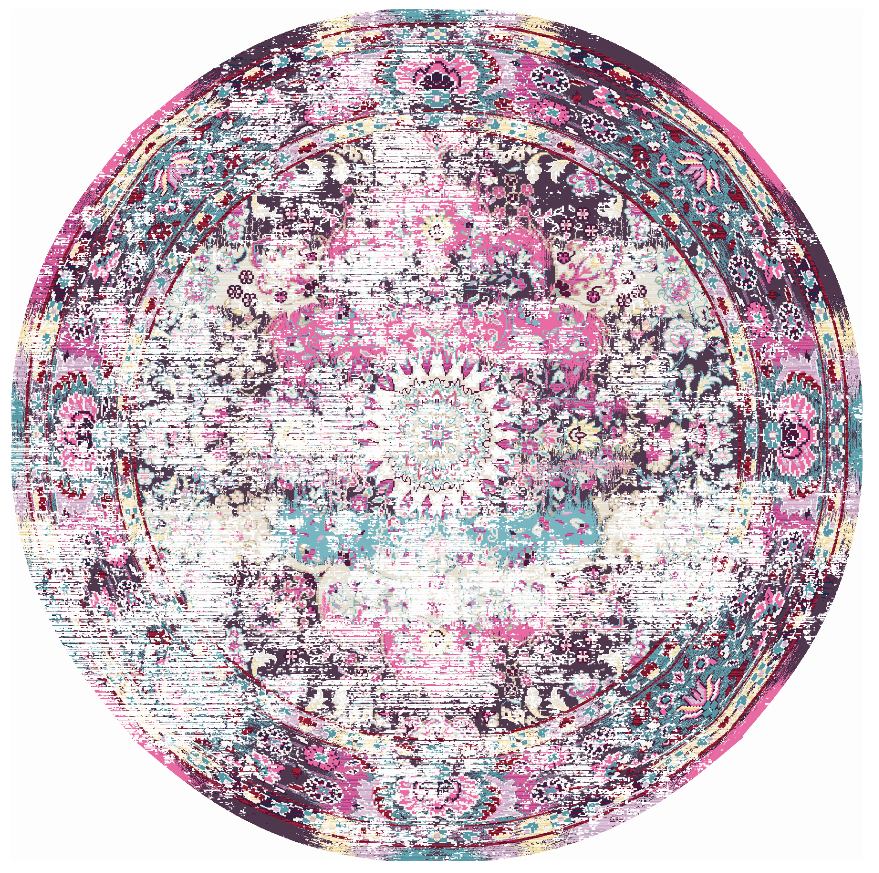 Round rug - Jedaida (pink/multi)