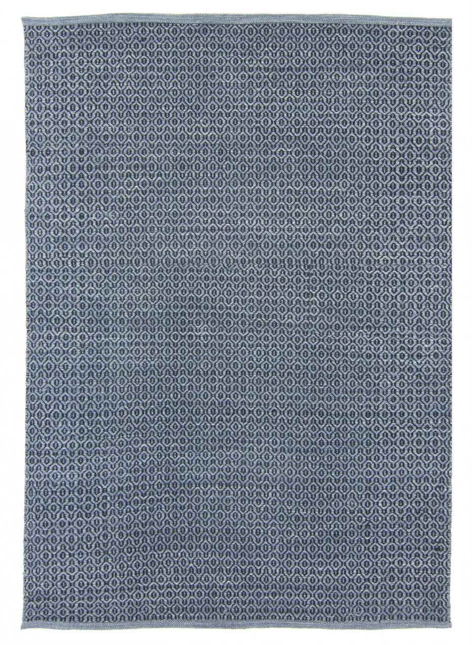 Wool rug - Snowshill (blue/black)