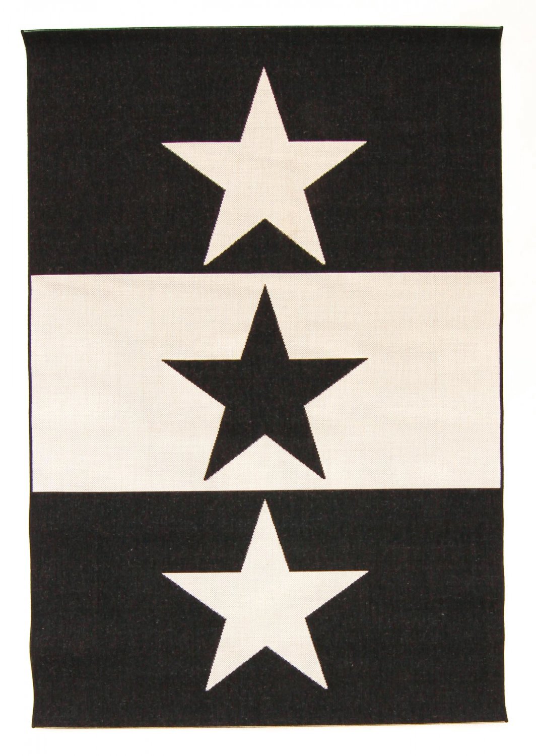 Wilton rug - Three Star (black/white)