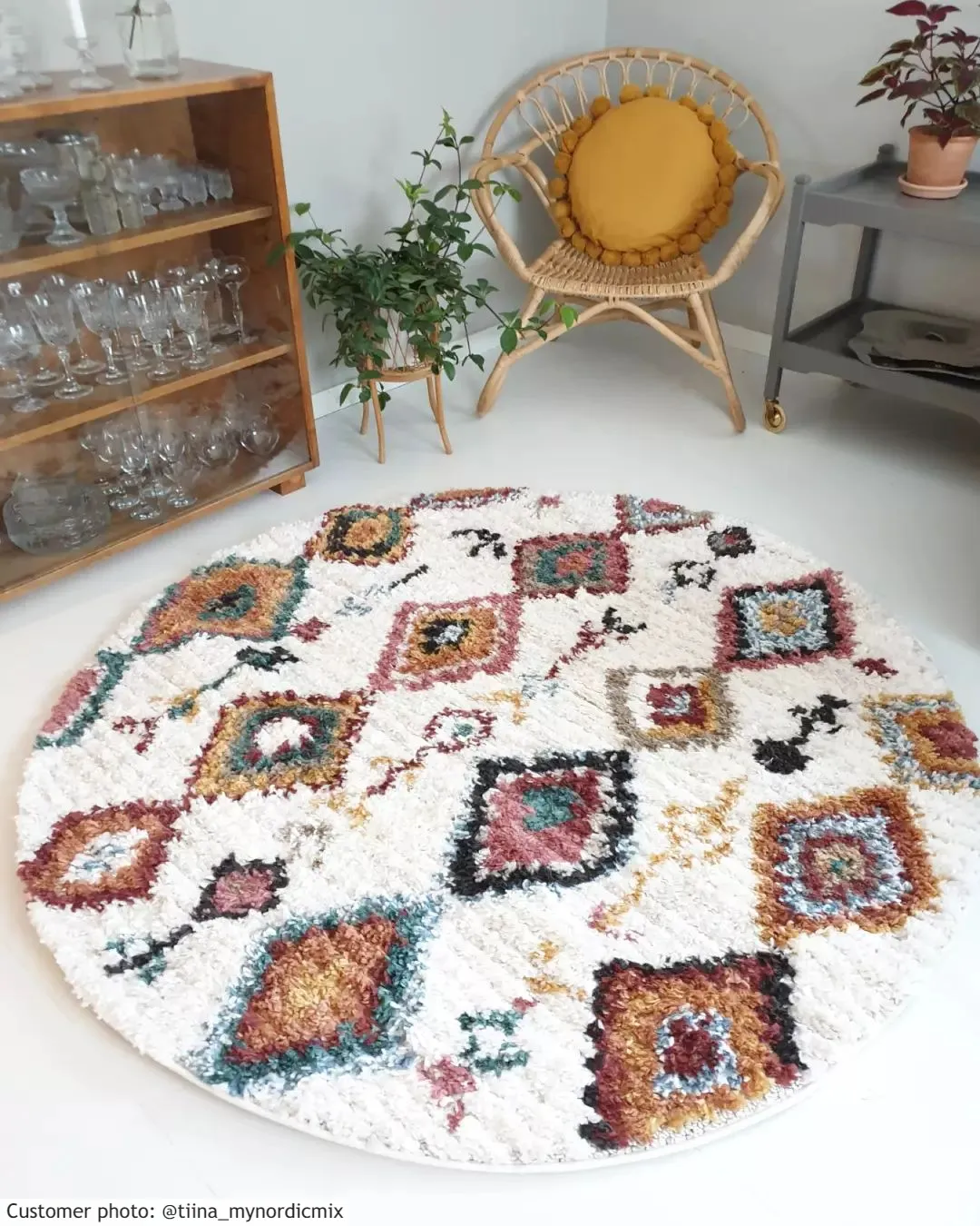 Round rugs - Sezze (beige/multi)