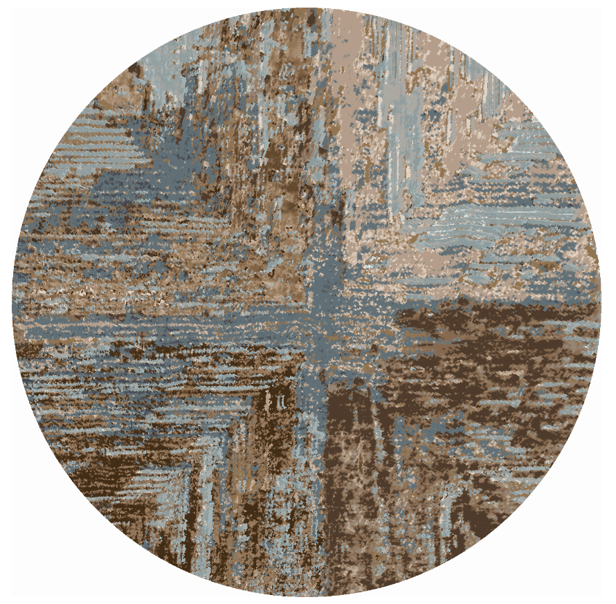 Round rug - Tizzano (blue/multi)