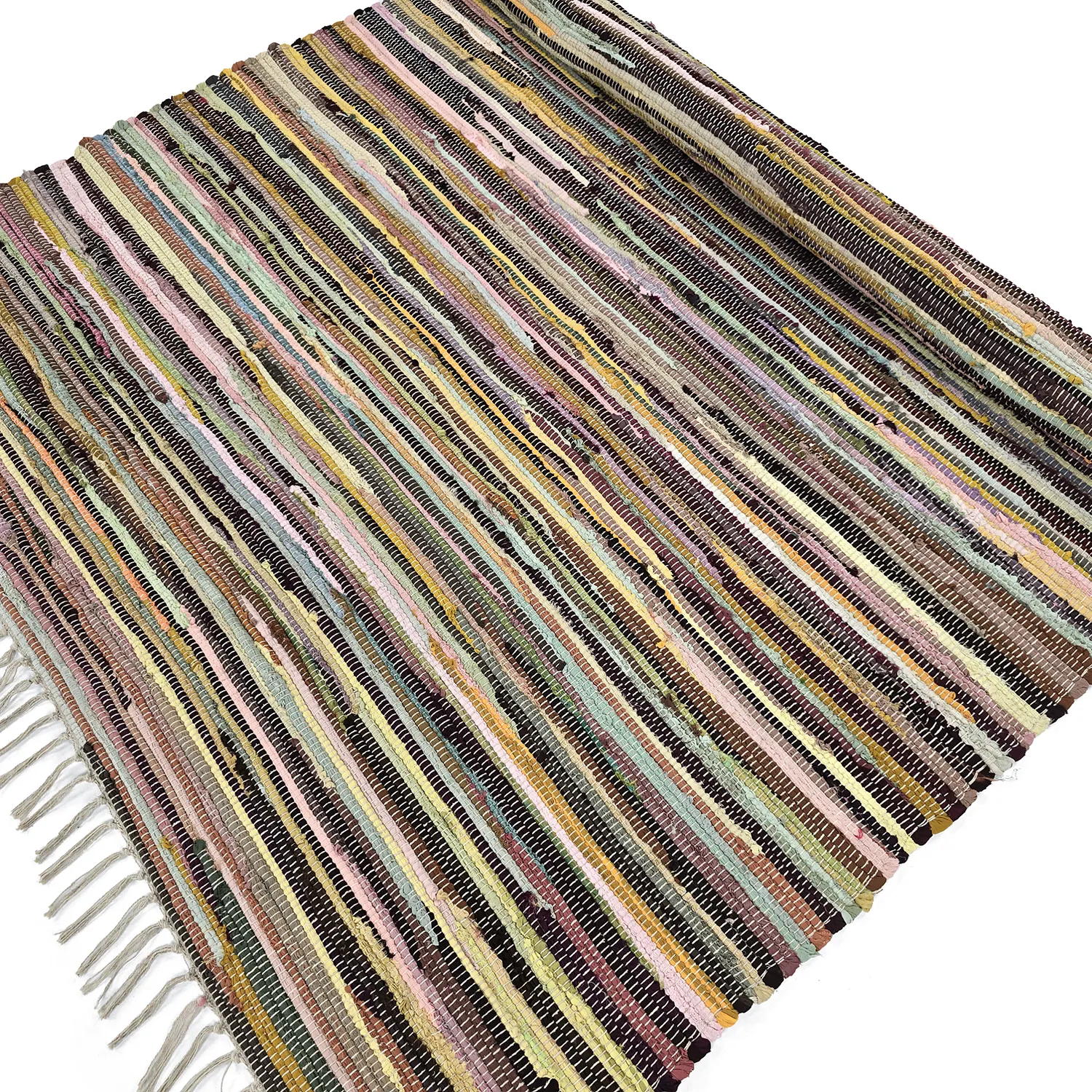 Rag rug - Happy (yellow/multi)