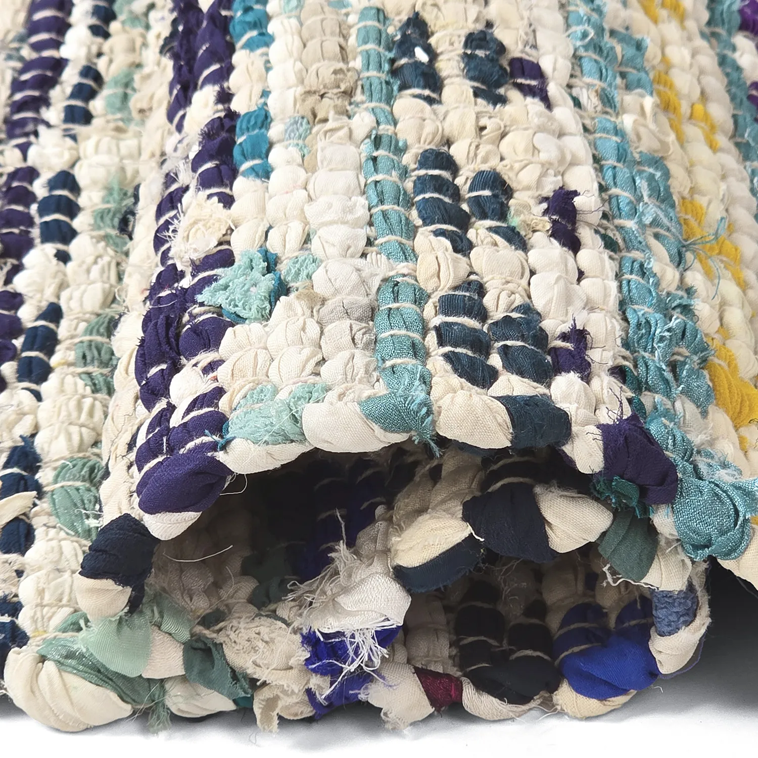 Rag rug - Lindby (blue/multi)