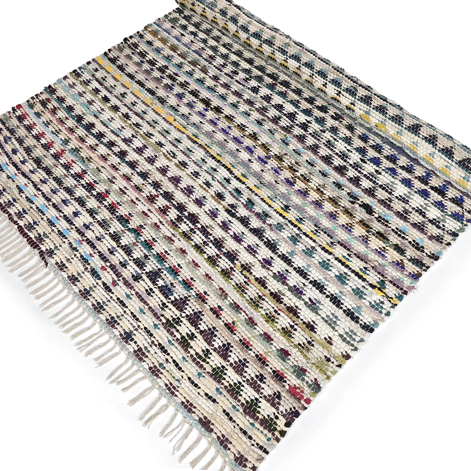 Rag rug - Lindby (blue/multi)