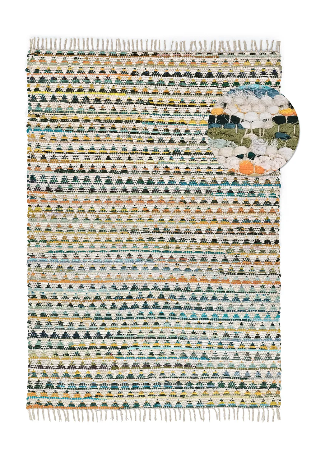 Rag rug - Lindby (yellow/multi)