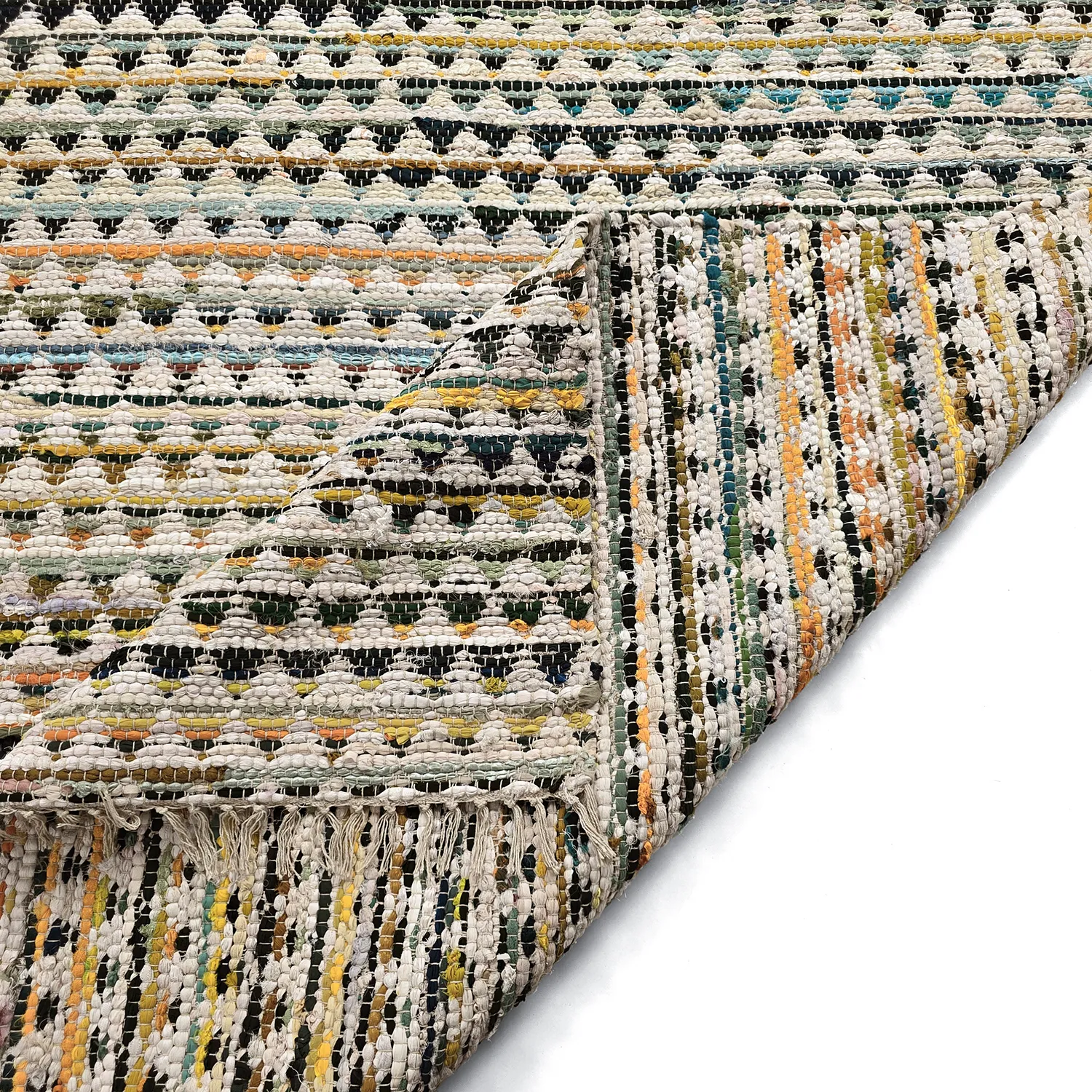 Rag rug - Lindby (yellow/multi)