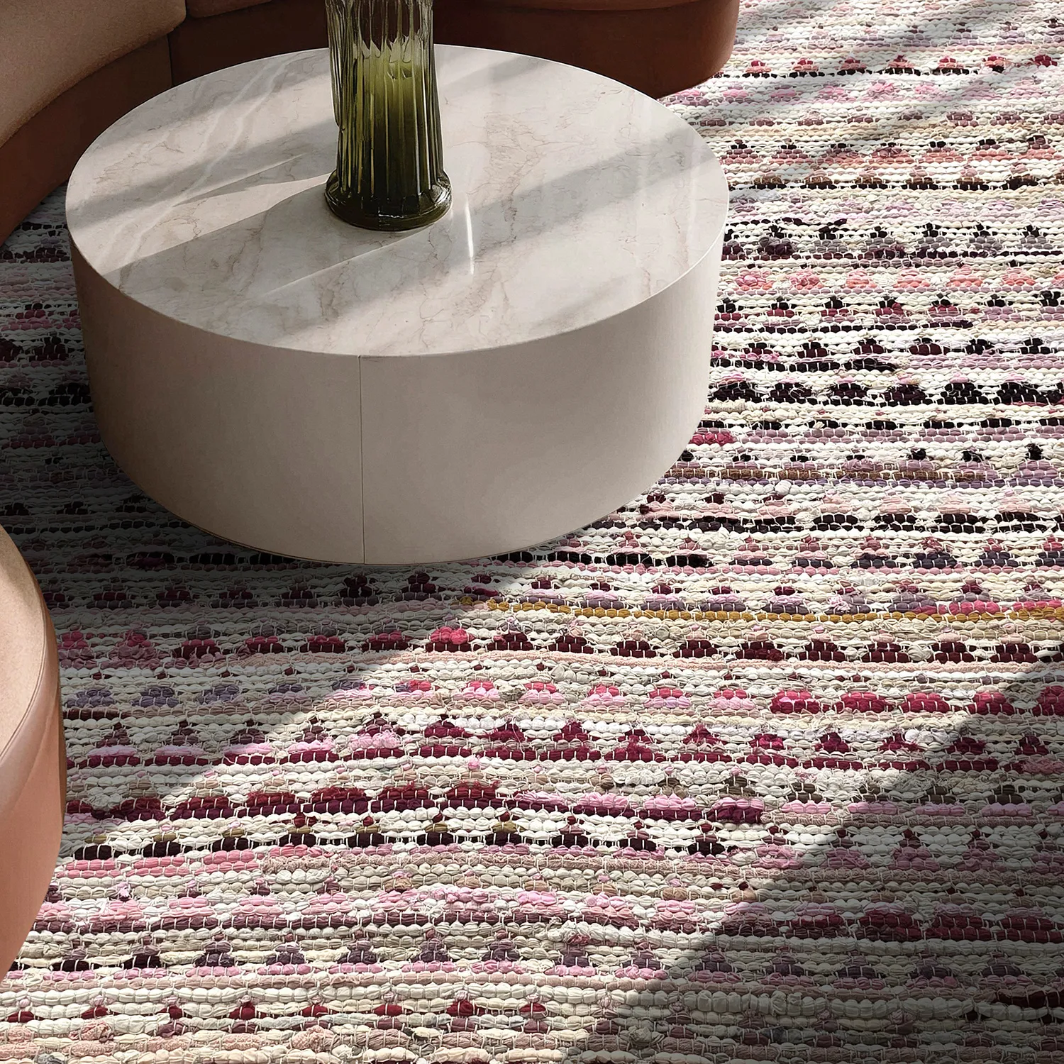Rag rug - Lindby (pink/multi)