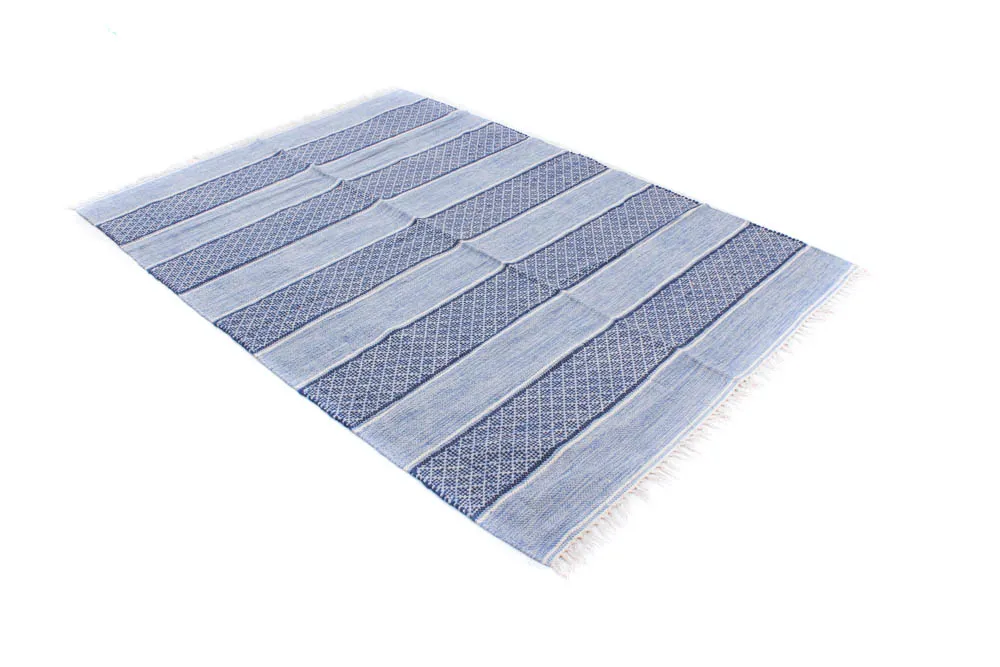 Rag rug - Visby (blue)