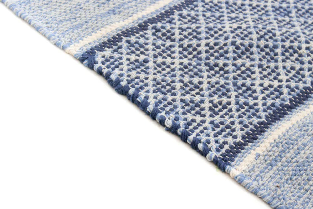 Rag rug - Visby (blue)